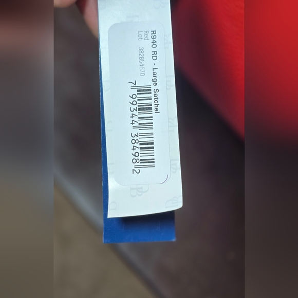 Dooney & Bourke Red Pebbled Leather Large Satchel - Picture 7 of 10